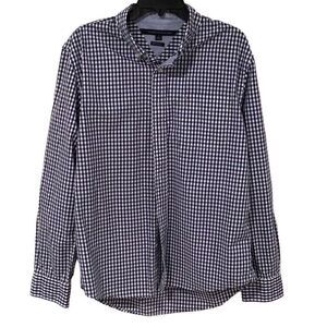 Men’s Shirt, Tommy Hilfiger Mens Shirt, size Large, blue and white check, long s